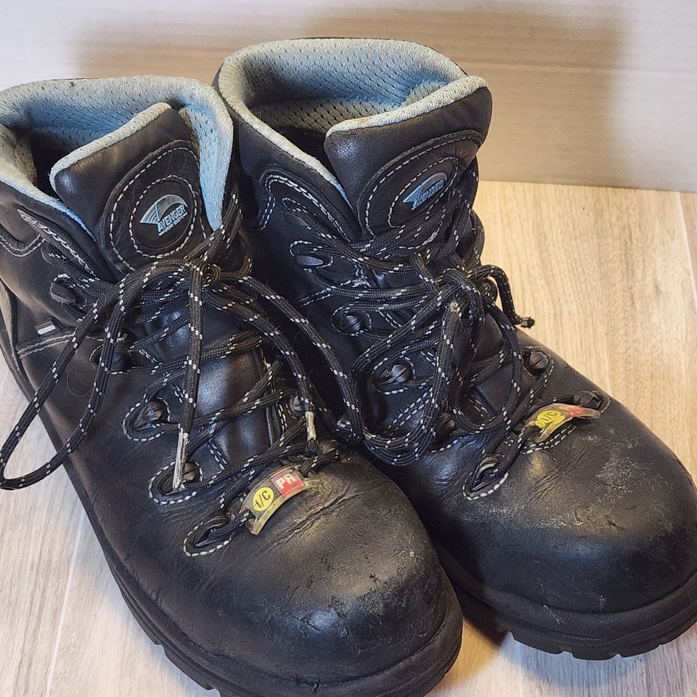 Framer Composite Toe Work Boots Avenger Black Women size 8 moderate condition - Picture 3 of 16